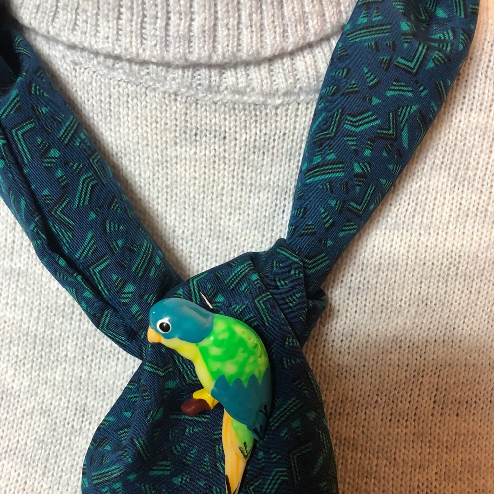 Carol Horn 70’s Geometric Skinny Sash Scarf